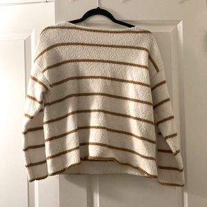 Brown and white striped sweater